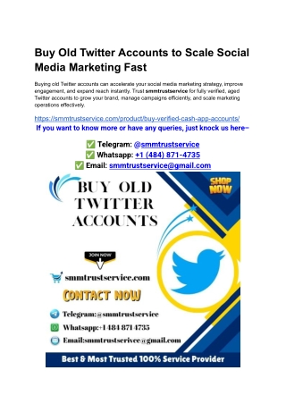 Buy Old Twitter Accounts to Scale Social Media Marketing Fast
