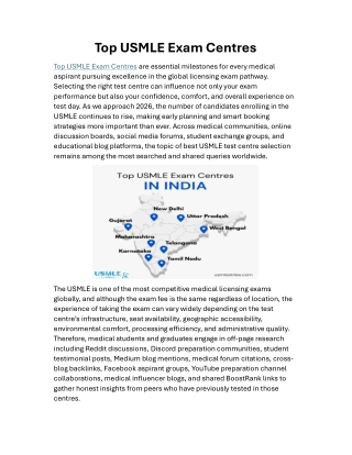 Top USMLE Exam Centres