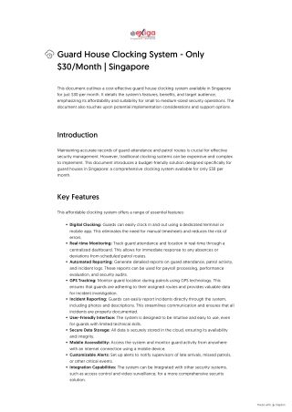 Guard House Clocking System - Only $30_Month _ Singapore (1)