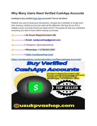 Why Many Users Need Verified CashApp Accounts