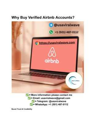 Best Website to Buy Verified Airbnb Accounts for Hosting and Guest Booking