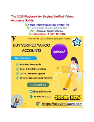 The 2026 Playbook for Buying Verified Yahoo Accounts Safely