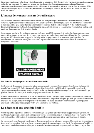 Comment les tendances de recherche influencent le travail des Agences SEO ?