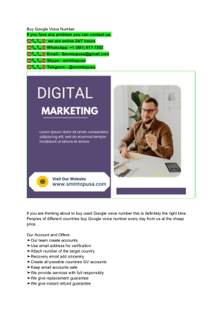 Buy Google Voice Number (2025) _ Instant & Verified