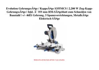 3034 Evolution GehrungssÃƒÂ¤ge   KappsÃƒÂ¤ge S355MCS   2 200 W Zug-Kapp-GehrungssÃƒÂ¤ge   Inkl. ÃƒÂ˜ 355