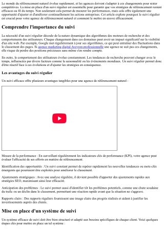 Mettre en place un suivi régulier: l'importance pour votre Agence.