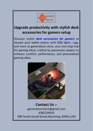 Upgrade productivity with stylish desk accessories for gamers setup