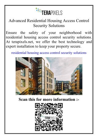 Advanced Residential Housing Access Control Security Solutions