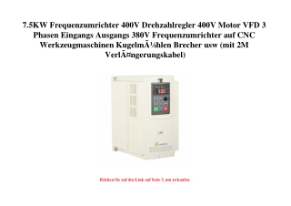3480 7.5KW Frequenzumrichter 400V Drehzahlregler 400V Motor VFD 3 Phasen Eingangs Ausgangs 380V Frequenz