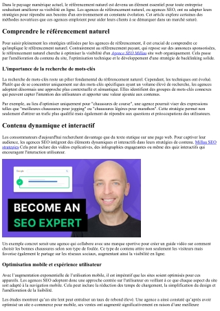 Stratégies innovantes utilisées par les agences de référencement.