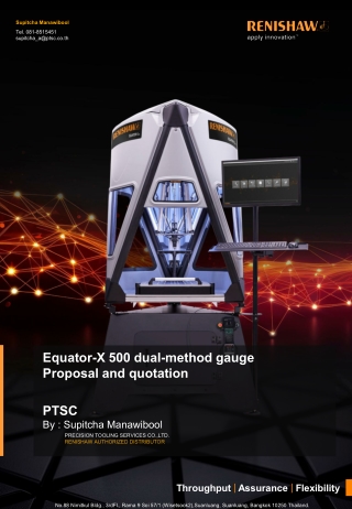 Renishaw Equator-X™ dual-method gauge เกจวัดใช้แทนเครื่องวัดสามมิติ CMM ได้