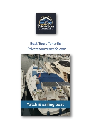 Boat Tours Tenerife | Privatetourtenerife.com