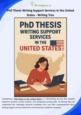 PhD Thesis Writing Support Services in the United States