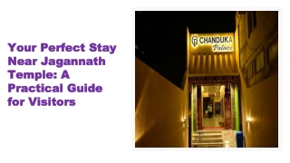 Your Perfect Stay Near Jagannath Temple A Practical Guide for Visitors