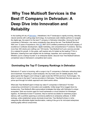 Best IT company in Dehradun