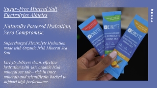 Sugar‑Free Mineral Salt Electrolytes Athletes