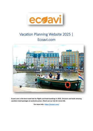 Vacation Planning Website 2025 | Ecoavi.com