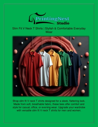 Slim Fit V Neck T Shirts | Stylish & Comfortable Everyday Wear