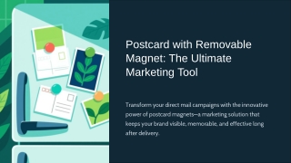 Promotional Postcard with Removable Magnet