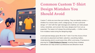 Common Custom T-Shirt Design Mistakes You Should Avoid