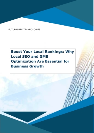Boost Your Local Rankings Why Local SEO and GMB Optimization Are Essential for Business Growth