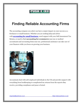 Finding Reliable Accounting Firms