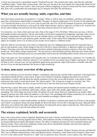 Botox Budgeting: Plan Costs Without Surprises