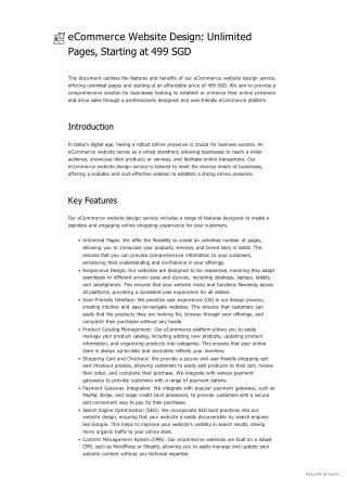 eCommerce Website Design_ Unlimited Pages, Starting at 499 SGD