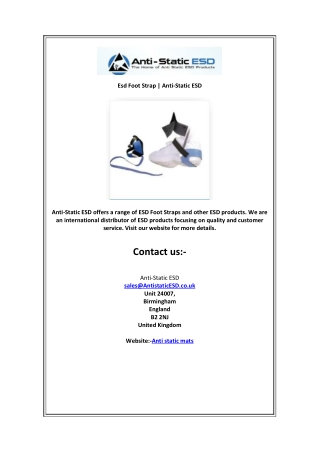 Esd Bench  Anti-Static ESD1