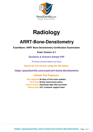 ARRT Bone Densitometry Exam Guide: Complete Prep for BD Certification