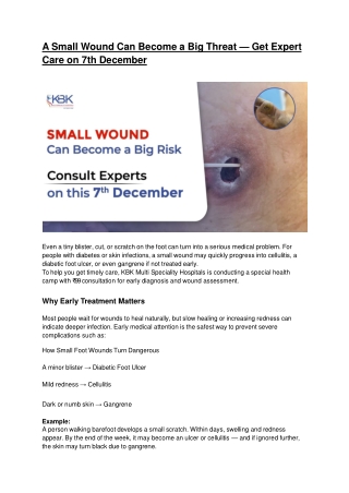 Treatment for gangrene cellulitis and diabetic foot ulcer treatment