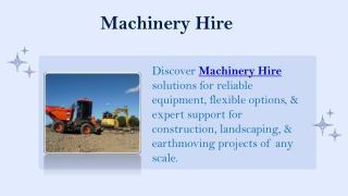 Machinery Hire