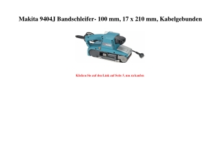 5963 Makita 9404J Bandschleifer- 100 mm  17 x 210 mm  Kabelgebunden
