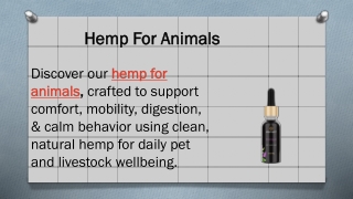 Hemp For Animals