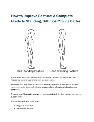 How to Improve Posture A Complete Guide
