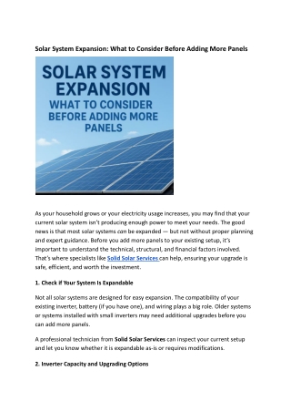 Solar System Expansion_ What to Consider Before Adding More Panels