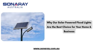 Why Our Solar Powered Flood Lights Are the Best Choice for Your Home & Business
