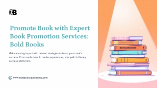 Promote Book with Expert Book Promotion Services | Bold Books | PDF