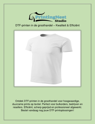 DTF-printen in de groothandel – Kwaliteit & Efficiënt