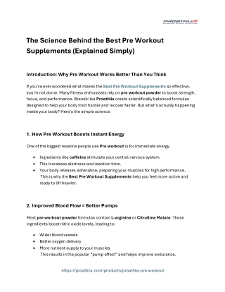 The Science Behind the Best Pre Workout Supplements (Explained Simply)