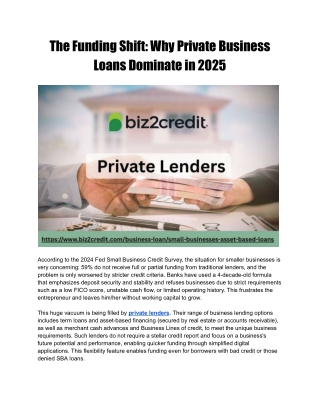 The Funding Shift_ Why Private Business Loans Dominate in 2025