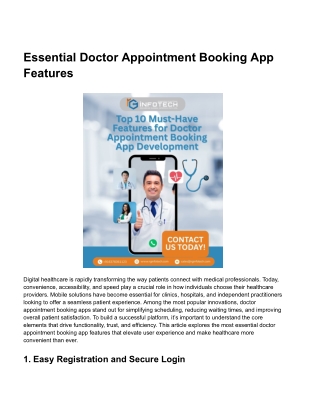 Doctor Appointment Booking App Development for Modern Providers