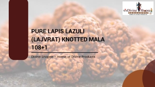 Pure Lapis Lazuli (Lajvrat) Knotted Mala 108 1 – Divine Shopee