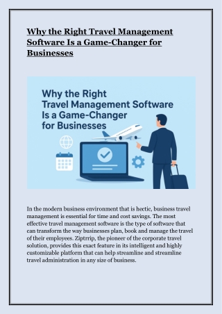 Why the Right Travel Management Software Is a Game-Changer for Businesses-