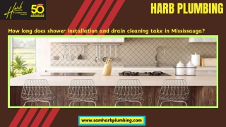 How long does shower installation and drain cleaning take in Mississauga