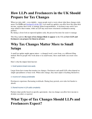 Prepare for Tax Changes