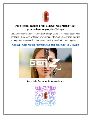 Professional Results From Concept One Media video production company in Chicago