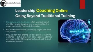 One-on-One Leadership Coaching