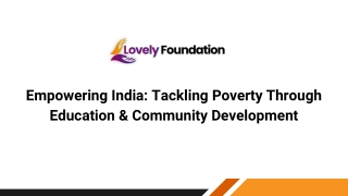 Trusted NGO for Poverty in India Support
