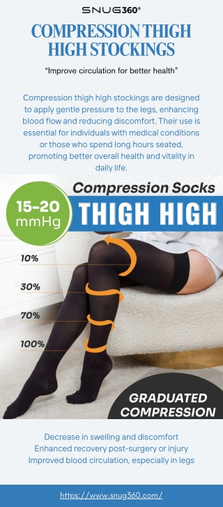 Compression Thigh High Stockings for Better Circulation